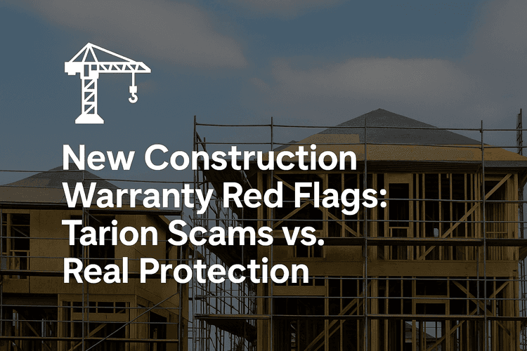 New Construction Warranty Red Flags: Tarion Scams vs. Real Protection